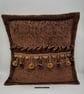 Brown, frilled, envelope back soft touch 18" cushion cover with flange. - Image 8