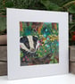 A mounted original painting - badger - wildlife painting - woodland - wildflower - Image 8