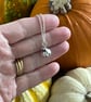 Handmade Sterling Silver Pumpkin Pendant 2 - Image 4