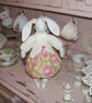 Shabby Chic Handmade Bunny Rabbit in Tilda Fabric - Image 1
