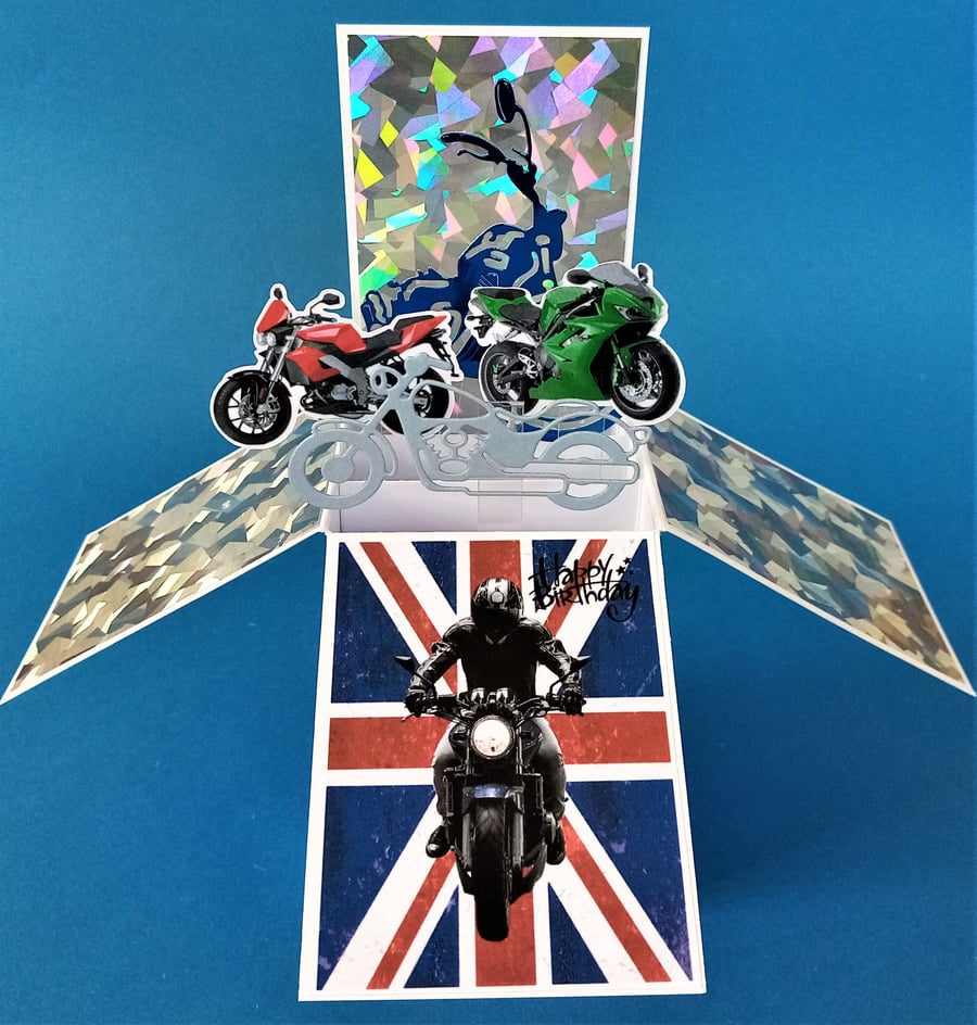 Men's Motorbike Birthday Card 