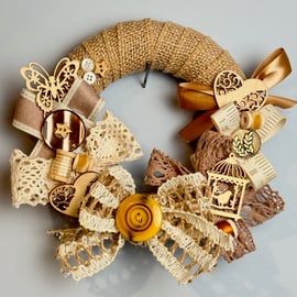 Buttons, Bows and Bobbins Wreath