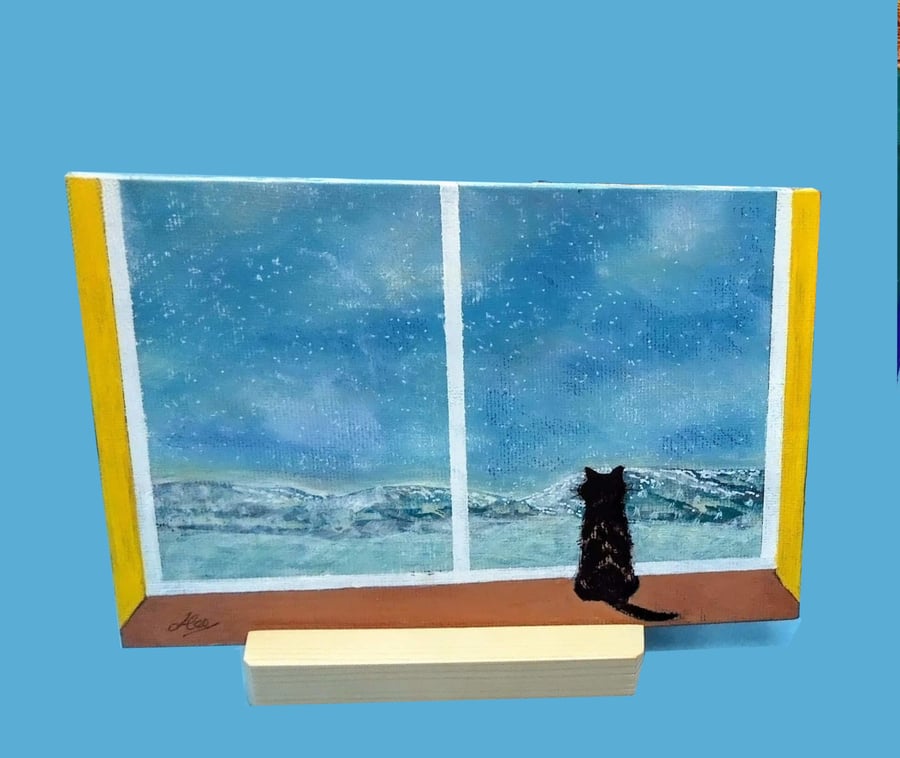 Snow Watch - original unframed painting