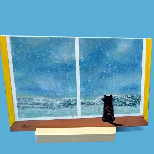 Snow Watch - original unframed painting