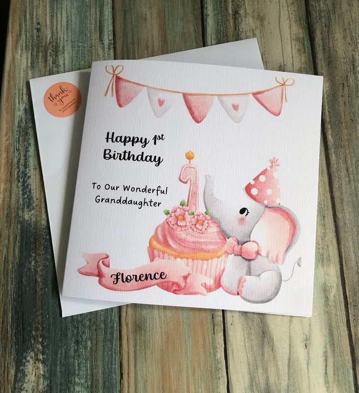 1st Birthday Card Brother Sister Daughter Son Friend Grandson nephew godson etc