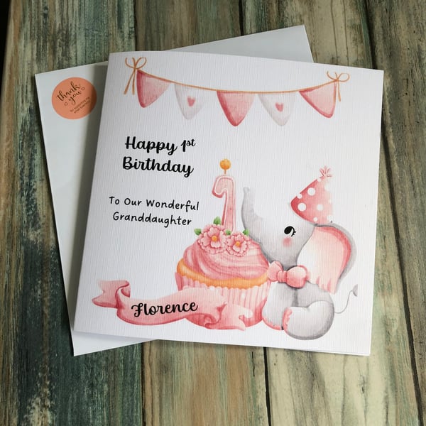1st Birthday Card Brother Sister Daughter Son Friend Grandson nephew godson etc