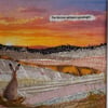 Textile framed landscape pictures with hare… the horizon whispers goodnight