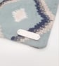 Blue embroidered peg bag, clip on, free uk delivery  - Image 2