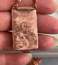 Rustic Hammered Copper Boho Pendant Necklace with Bezel Set Magnesite - Unisex - Image 2
