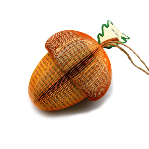Personalised Acorn Gift with your words on the leaf ideal for a teacher