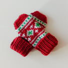 KNITTING PATTERN PDF Christmas Colours Mittens