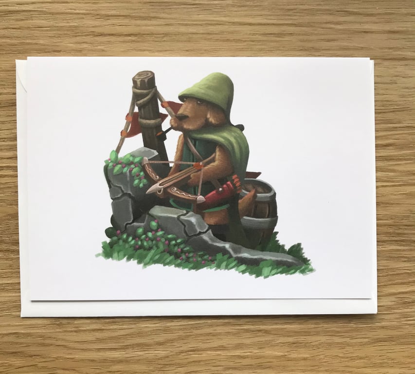 Dog Hunter Blank Greeting Card