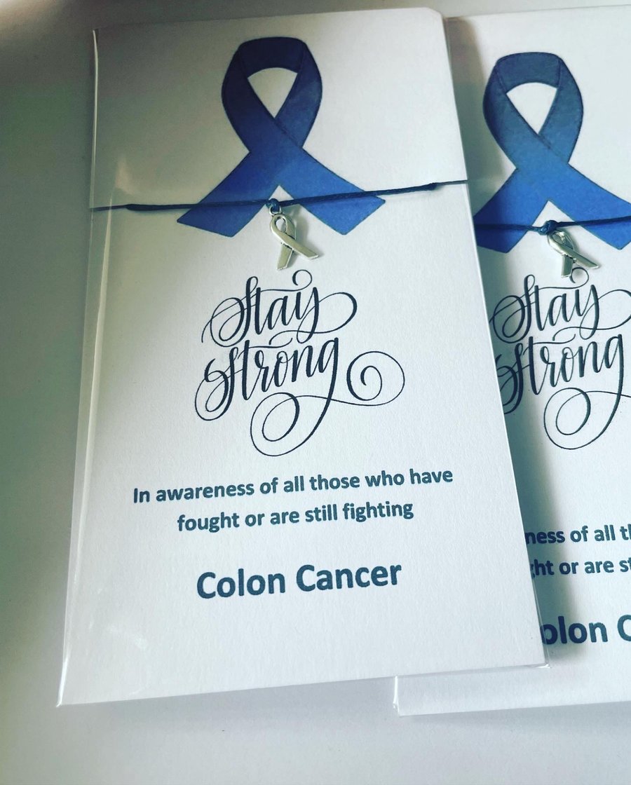 Colon cancer awareness wish bracelet 