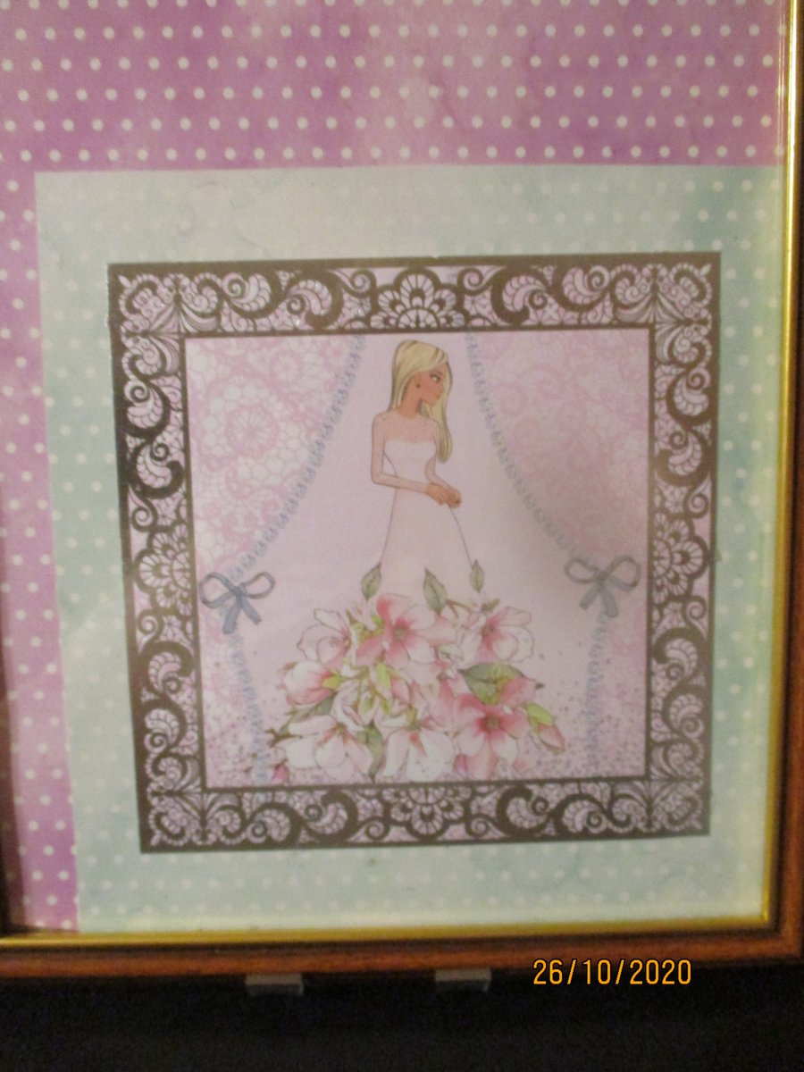 Woman in Strapless Rose Dress Frame