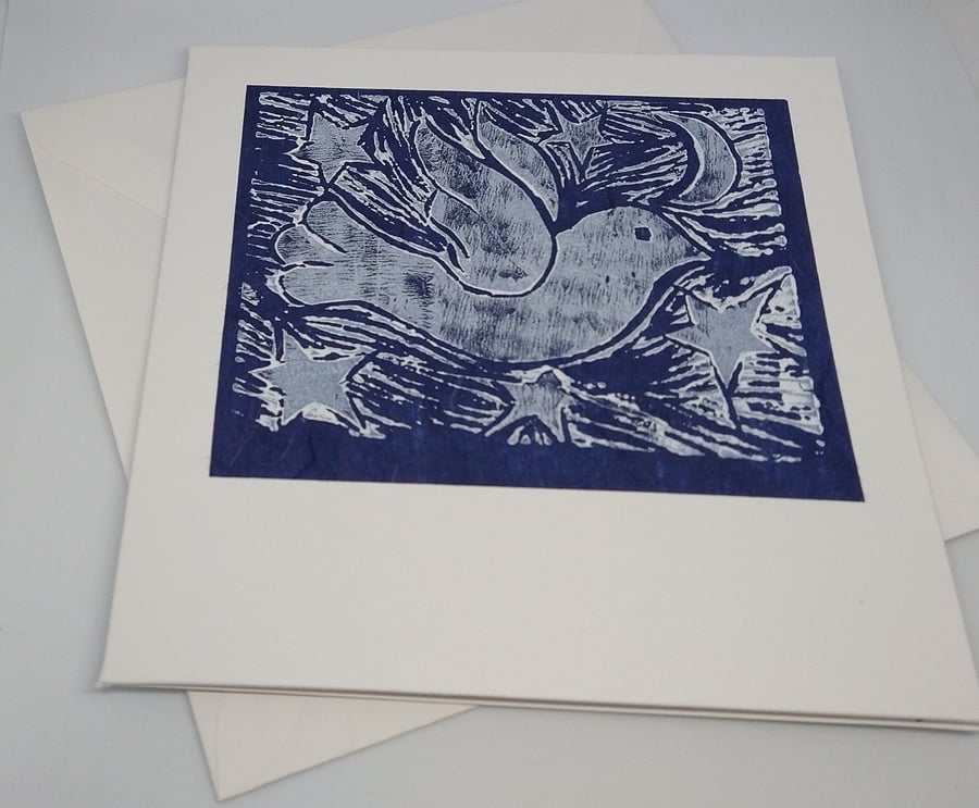 Dove and Stars Greetings Card (Square)