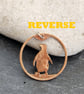 Upcycled penny coin penguin pendant - Image 5