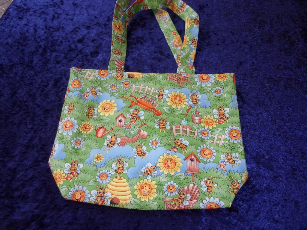 Comical Bees & Sunflowers Project Bag
