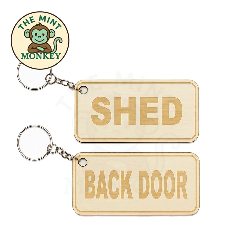 Personalised wooden keychain, handmade engraved gift, birthday, friend, custom h