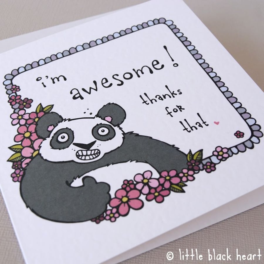 i'm awesome - greetings card