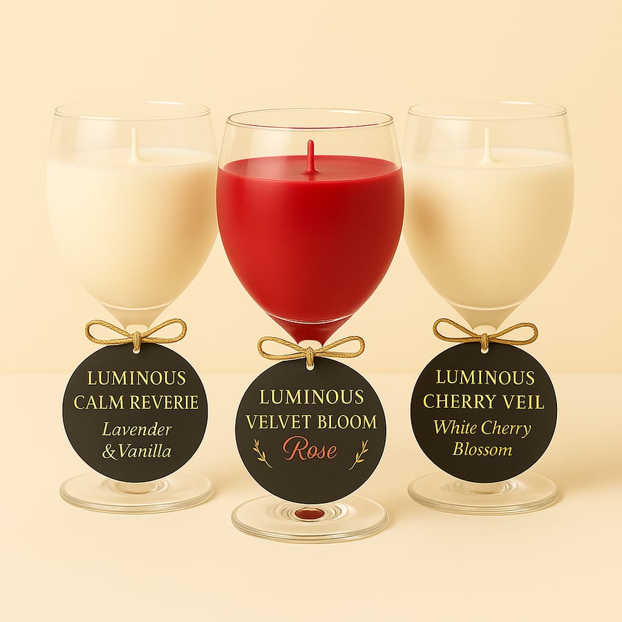 Luxury Candle Trio Gift Set – Rose, Lavender Vanilla & Cherry Blossom