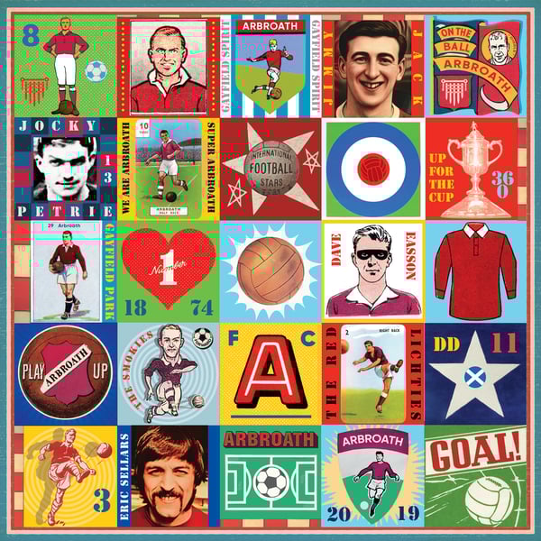 Arbroath Pop Art Football Print