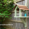 Handmade Wall Fence Mounted Bird Feeder Table