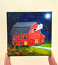 Original Happy Halloween Acrylic Canvas Painting - One of a kind