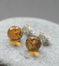 Citrine & Sterling Silver Stud Earrings - Image 3