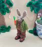 Handmade Knitted Bunny Rabbit Ornament - Chester Chestnut Woodland Rabbit Gift - Image 5