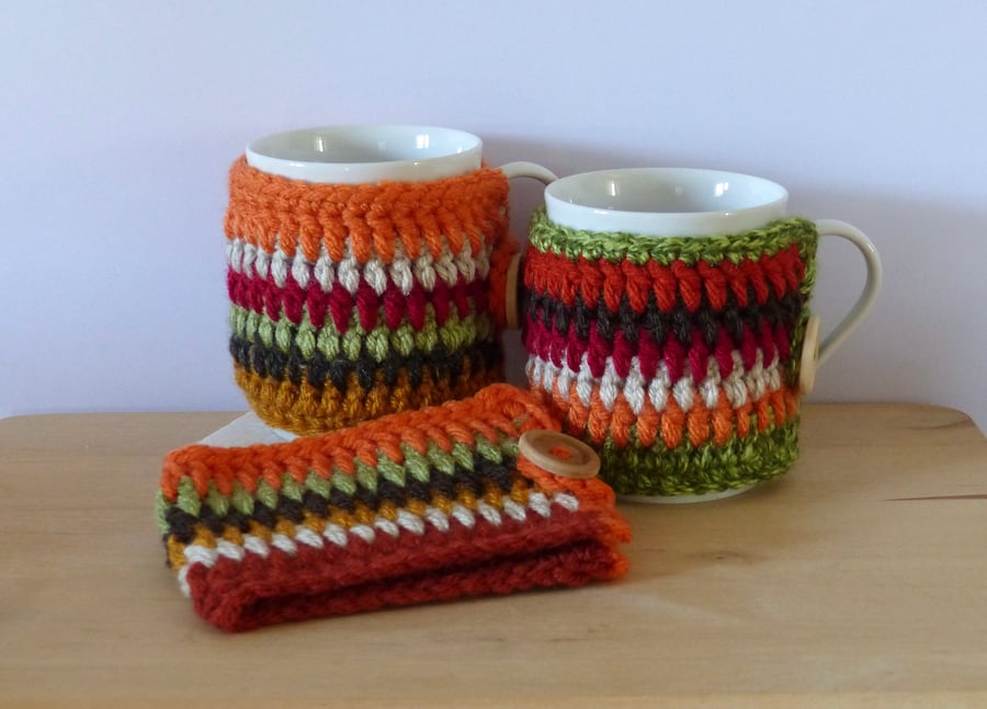 Crocheted 'Autumn' Mug Cosy