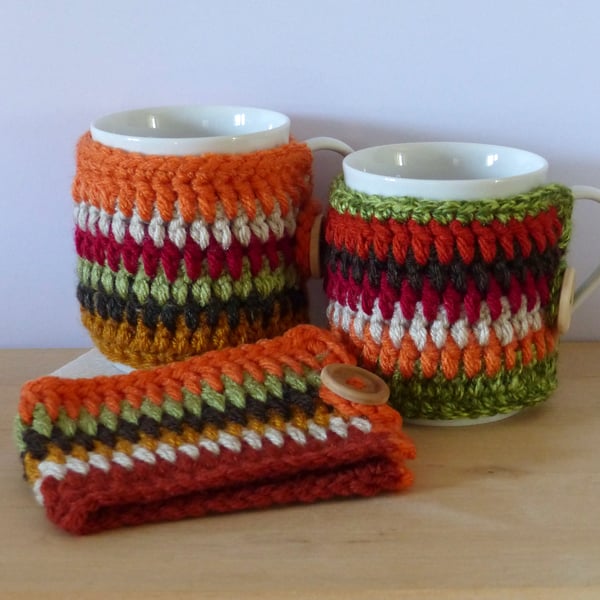 Crocheted 'Autumn' Mug Cosy