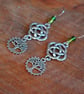 Celtic earrings eternal knot and tree of life