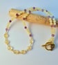 Citrine, Ambronite & Amethyst Necklace, November Birthday, Gift For Scorpio - Image 3