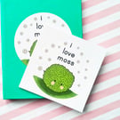 I Love Moss Sticker - Nature Lover - Marimo - Nature Lover - Terrarium - Plants
