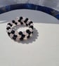Rose Quartz and Black Agate Memory Wire Bracelet - Image 2