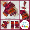 Autumn shades dragon scale gloves. Fingerless gloves. Crocodile stitch. 