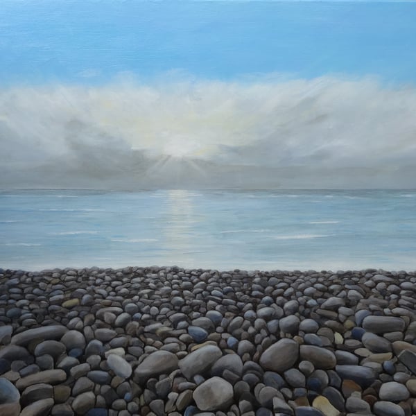 Newgale Beach ,Pembrokeshire,Wales. Original oil on canvas.
