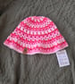 Handmade crochet bucket hat, 100% cotton kelp design