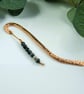 Bookmark, Forged and Stamped Copper, Snowflake Jasper and Agate - Image 4