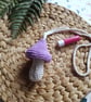 Crochet Mushroom, Toadstool Neck Pouch. Festival, Holiday, Vacation