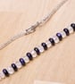  Navy necklace - Blue goldstone necklace with twinkle beads - Image 4