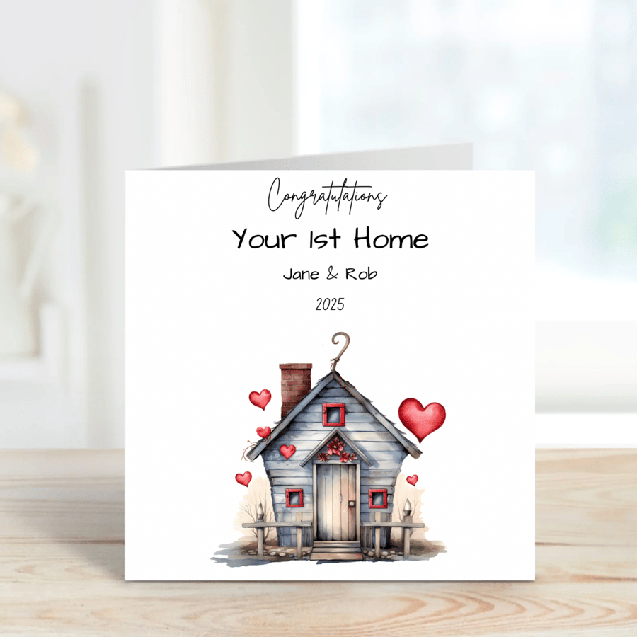 Personalised Your 1st New Home Card 