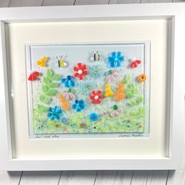  Beautiful Fused glass floral summer meadow picture