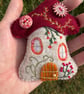 Felt Fairy House in Cranberry and Beige  - Image 3