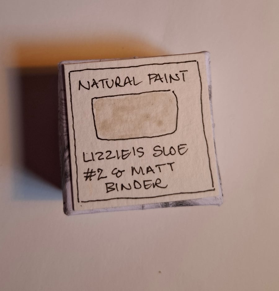 Pot of Natural Watercolour Paint. Sloe, Dark Grey