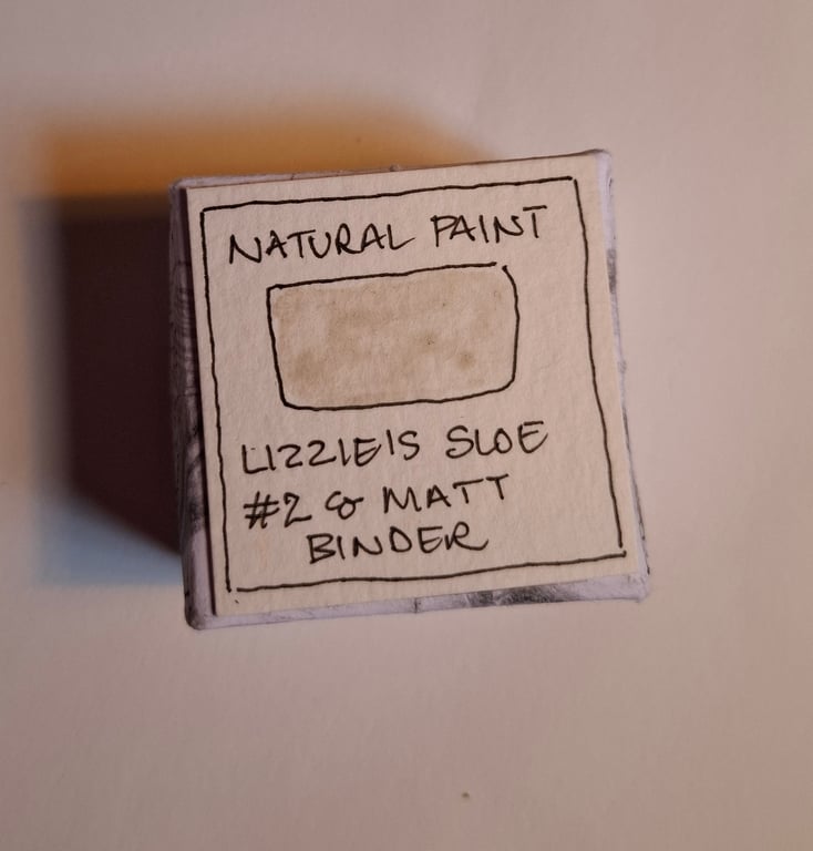 Pot of Natural Watercolour Paint. Sloe, Dark Grey