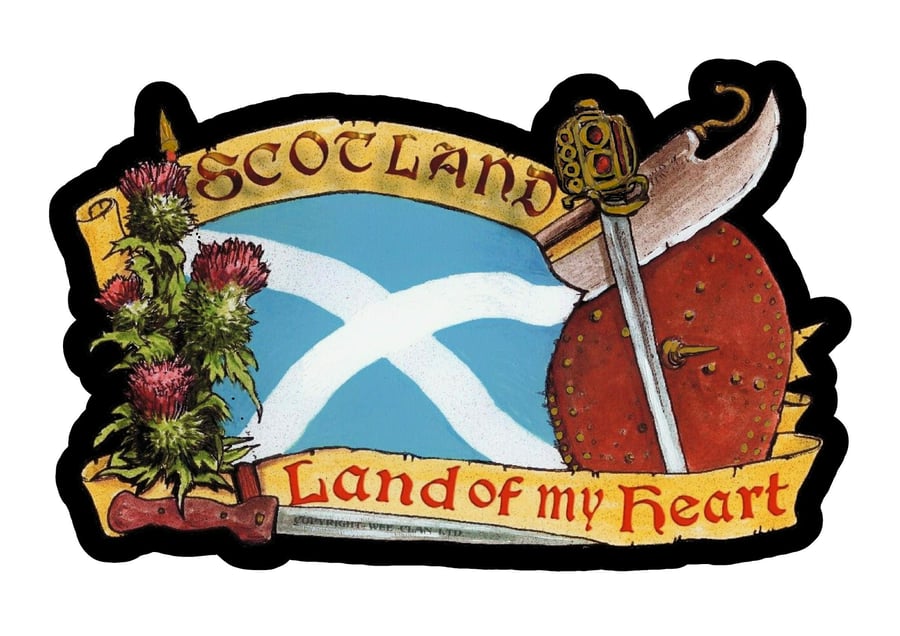Scotland Land O' My Heart Repositionable Sticker