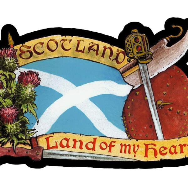 Scotland Land O' My Heart Repositionable Sticker