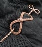 Copper Wire Weave Hair Slide or Shawl Pin - Image 5