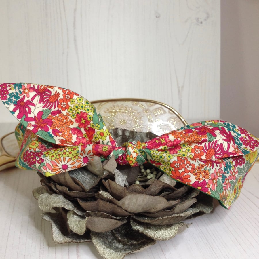 SOLD Liberty Print Bow Headband B3